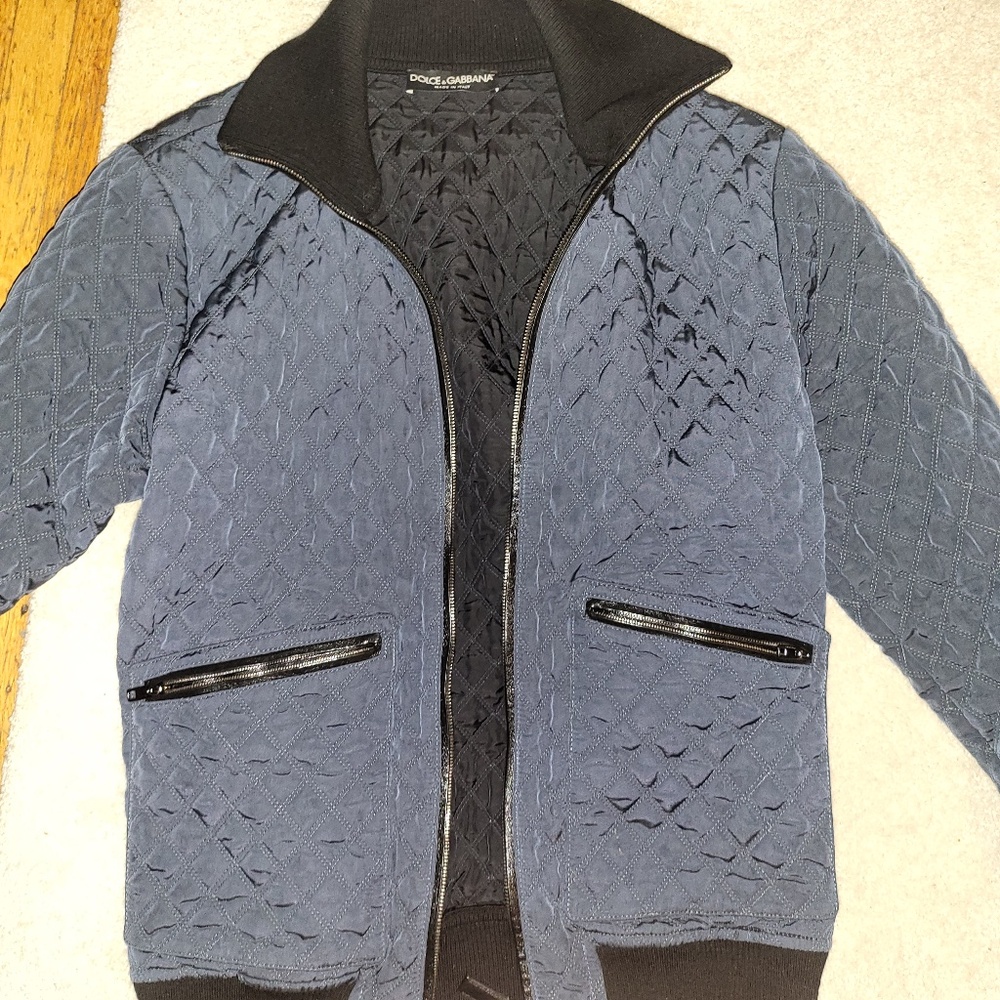 Dolce and Gabbana Quilted Bomber Jacket